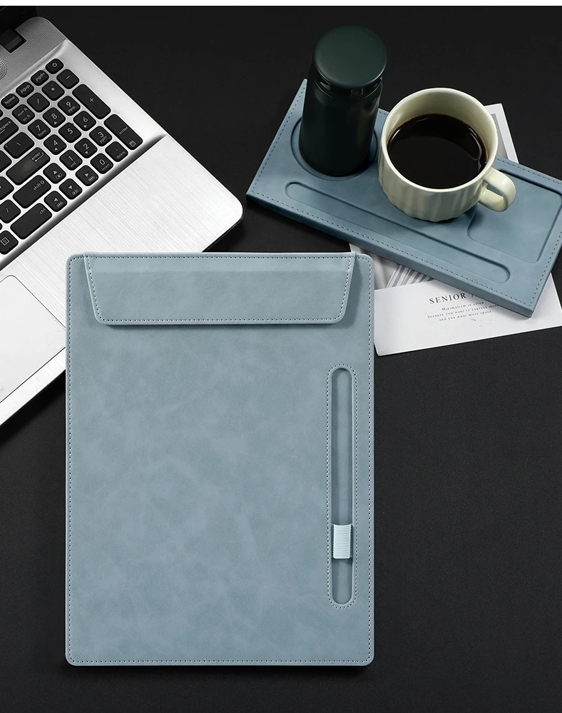 Customized leather conference pad folder; business hotel supplies; custom logo conference clip. preview 2