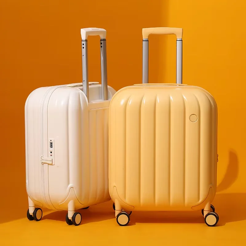 20 Inch New Pumpkin Bubble Box PC Hard Case Children's Password Lock Universal Spinner Wheel Travel Trolley Case Waterproof