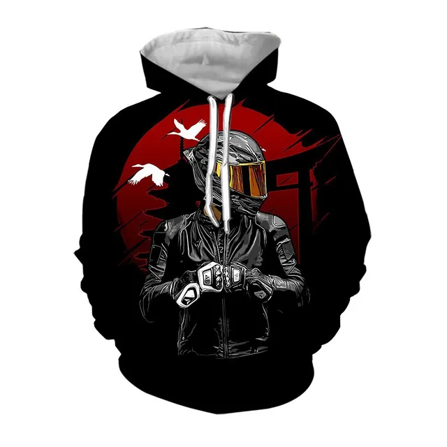 2023 Cross-border locomotive boy 3D printing cap winter hoodie