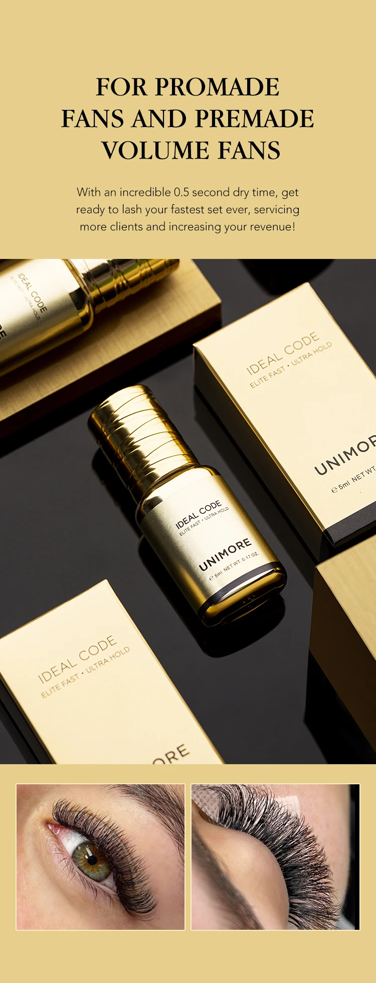 Unimore Japan Top Eyelashes Glue Permanent Materials Storage