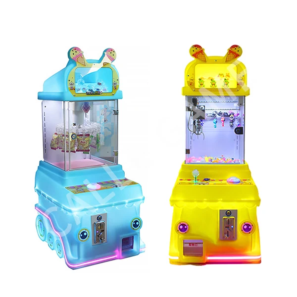 Children Coin Operated Clamping Doll Machine Commercial Clamping Boutique Machine Small Ice Cream Car Mini Claw Machine