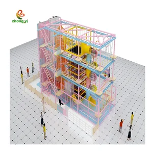 Hot Sale Factory Direct Rope Course Adventure Playgrounds for Children Indoor Play Park Soft Playground