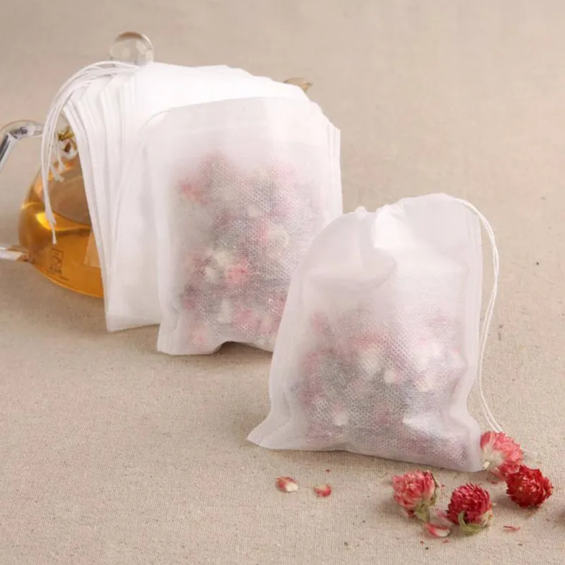 100Pcs/Lot New Empty Tea Bags With String Heal Seal Filter Paper for Herb Loose Tea