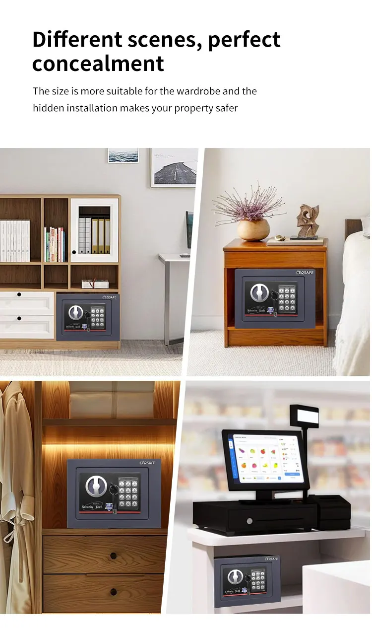 CEQSAFE High Quaily Electronic Security Home Safe Small Safety Boxes for Sale factory
