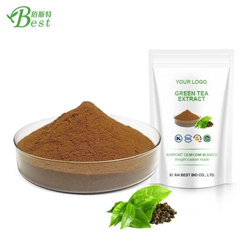 Factory supply Pure herbal green tea extract capsules polyphonous 50%-98% egcg powder bulk free green tea extract