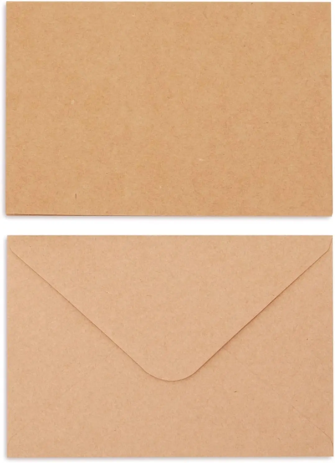  48 Pack Blank Cards And Envelopes 4x6 Brown, Folded