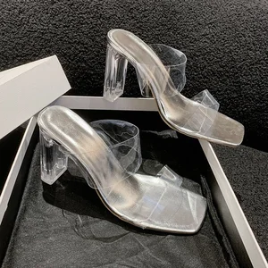 New Wholesale Fancy  Big Size Women Heeled Elegant Shoes Sandals with Crystal Heel for Women and Ladies