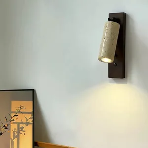 Hot Selling Modern Minimalist Wall Lamp for Bedroom Bedside Living Room Corridor Stairwell LED Light Plastic Stone Recessed