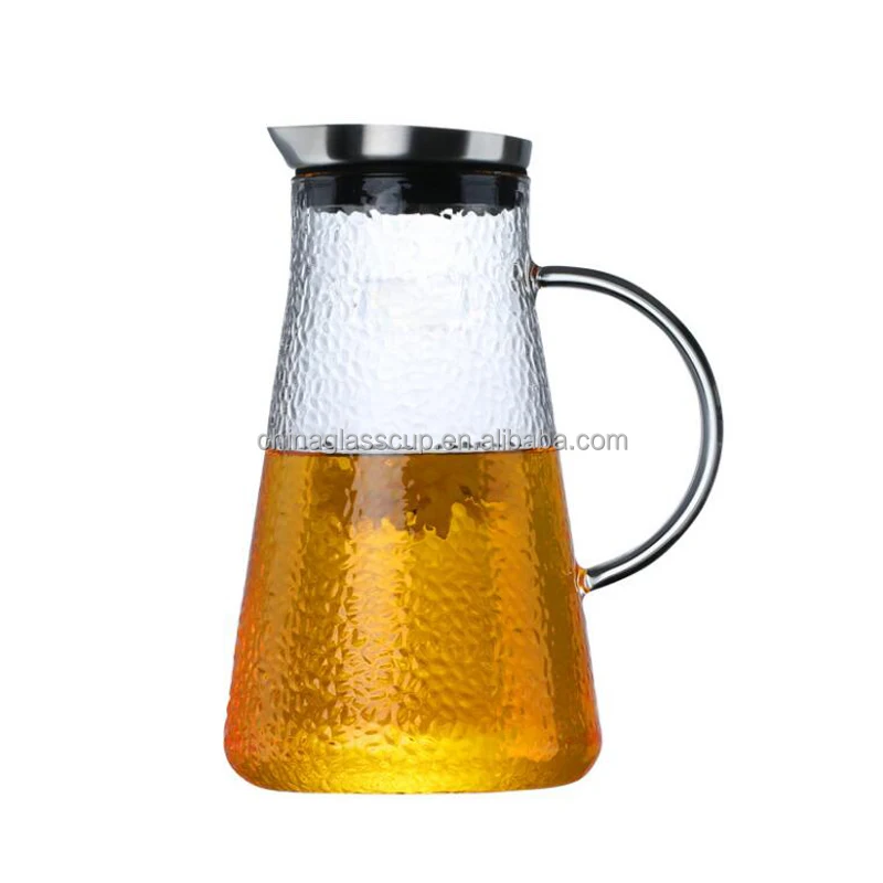 Wholesale Hot Sale Heat Resistant Glass Pitcher Glass Cold Water Jug
