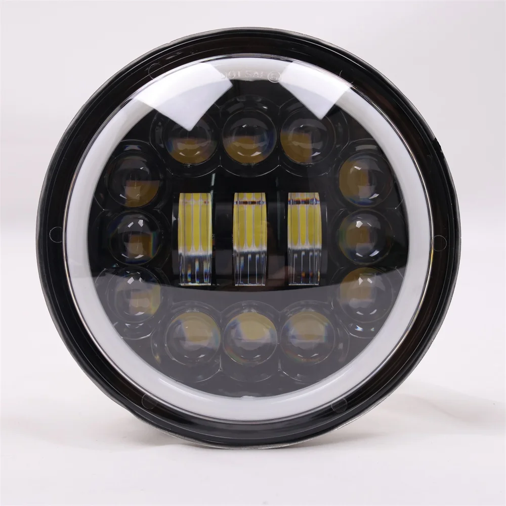 TIYPEOR 6.3Inch LED Headlight for Motorcycle JEEP Wrangler JK for Harley Touring Road King for Yamaha Round LED Headlight