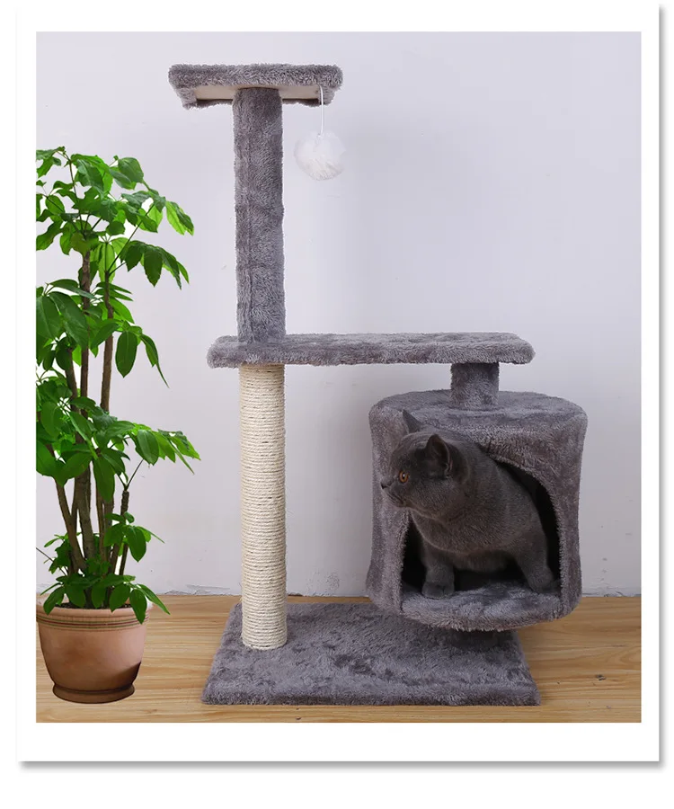 Factory Goods In Stock Unique Design Luxury Wooden Cat House Tree Cat