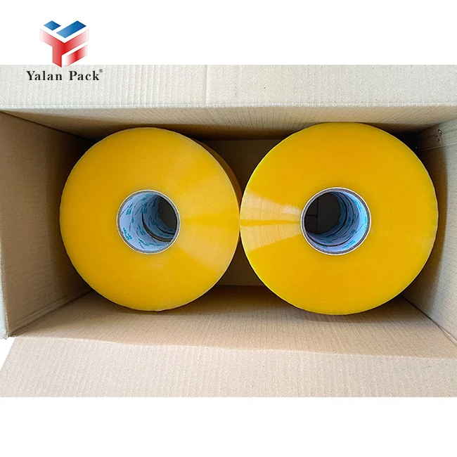 customize bopp adhesive sealing tape clear waterproof jumbo roll packaging tape supplier