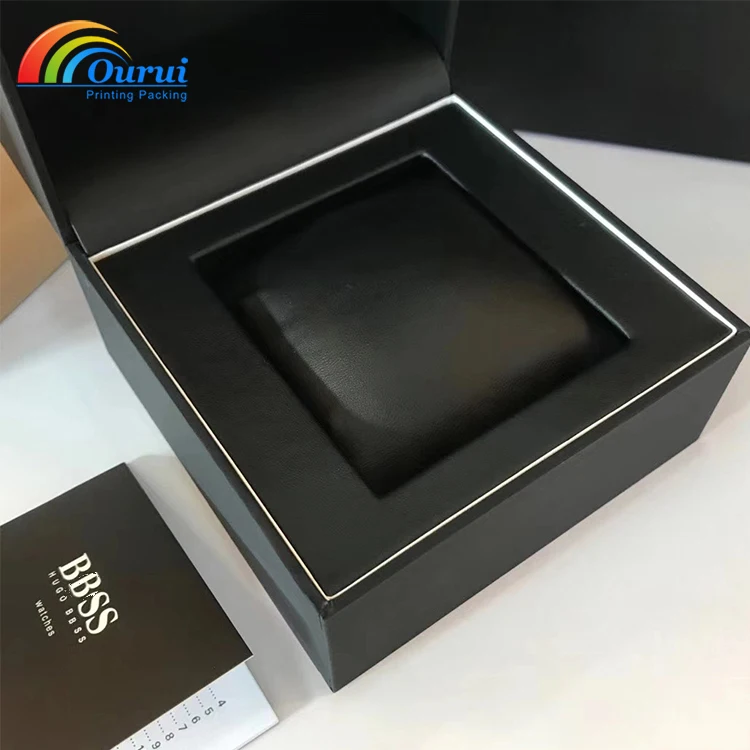 Роскошная индивидуальная упаковочная коробка для мужских часов с логотипом