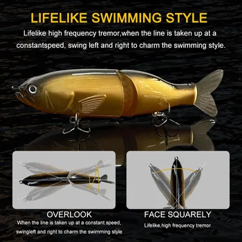 Floating 79.5g Bionic 2-Segment Minnow Hard Lure Artificial Fishing Tackle Bait – Minnow – view 3