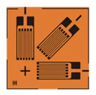 3 element 0 45 90 corner rosette compact strain gauge CA pattern diaphragm for stress analysis monitor