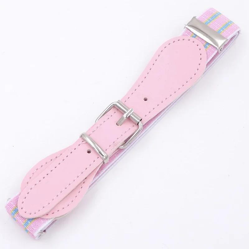 Wholesale Kids Belt Adjustable Elastic Fashion Belt with Pin Buckle for Girls Kids 15 Colors
