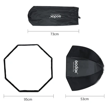 Godox 95cm 37.5in Portable Octagonal Umbrella Softbox with Honeycomb Grid Bowens Mount Studio Flash Softbox SK400II QT400II detail image