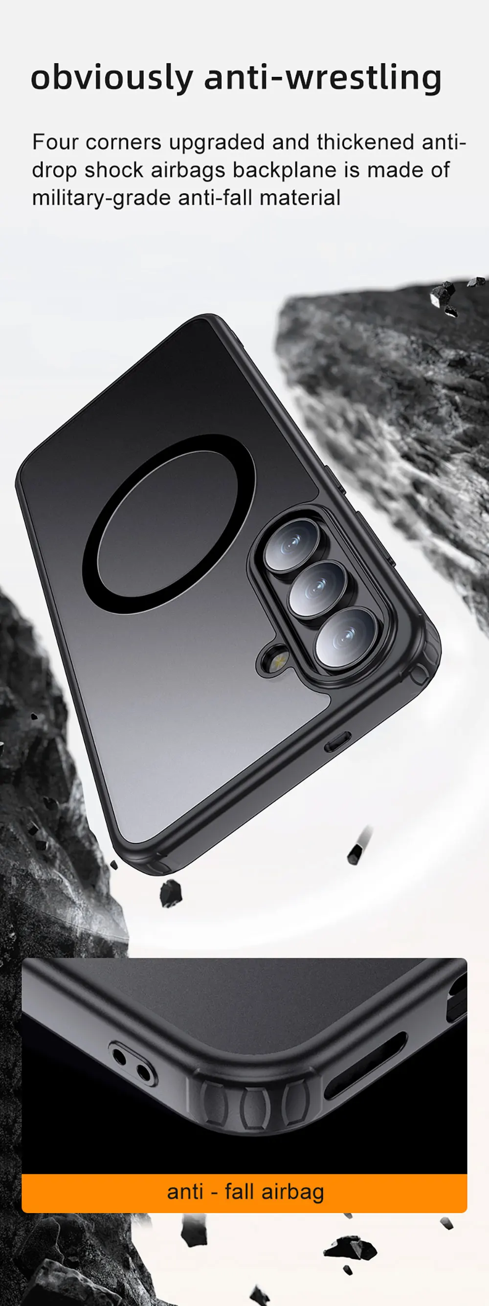 product laudtec slim translucent matte shockproof with anti fingerprint phone case for samsung galaxy s25 fe 2025-10
