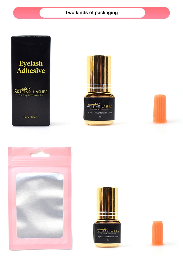 Latex Free Waterproof Custom Eyelashes Glue Private Label 0.51 Second