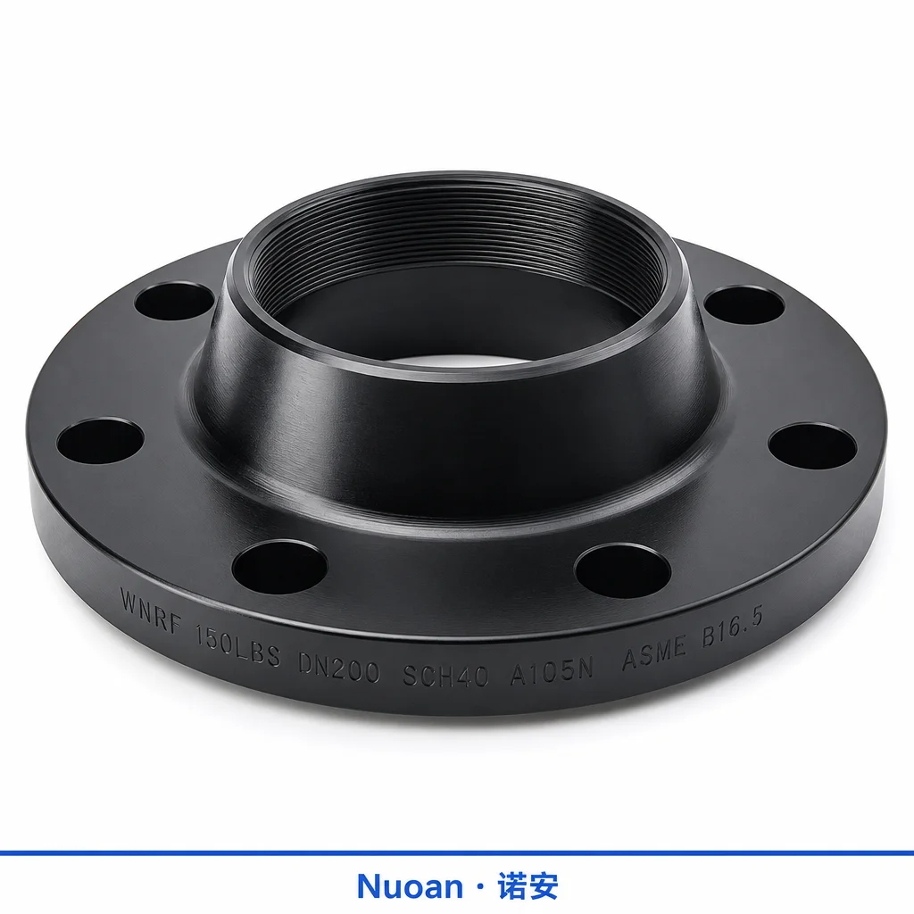 Wn 150 磅螺纹管法兰 DN200 Asme A105n 黑色油漆
