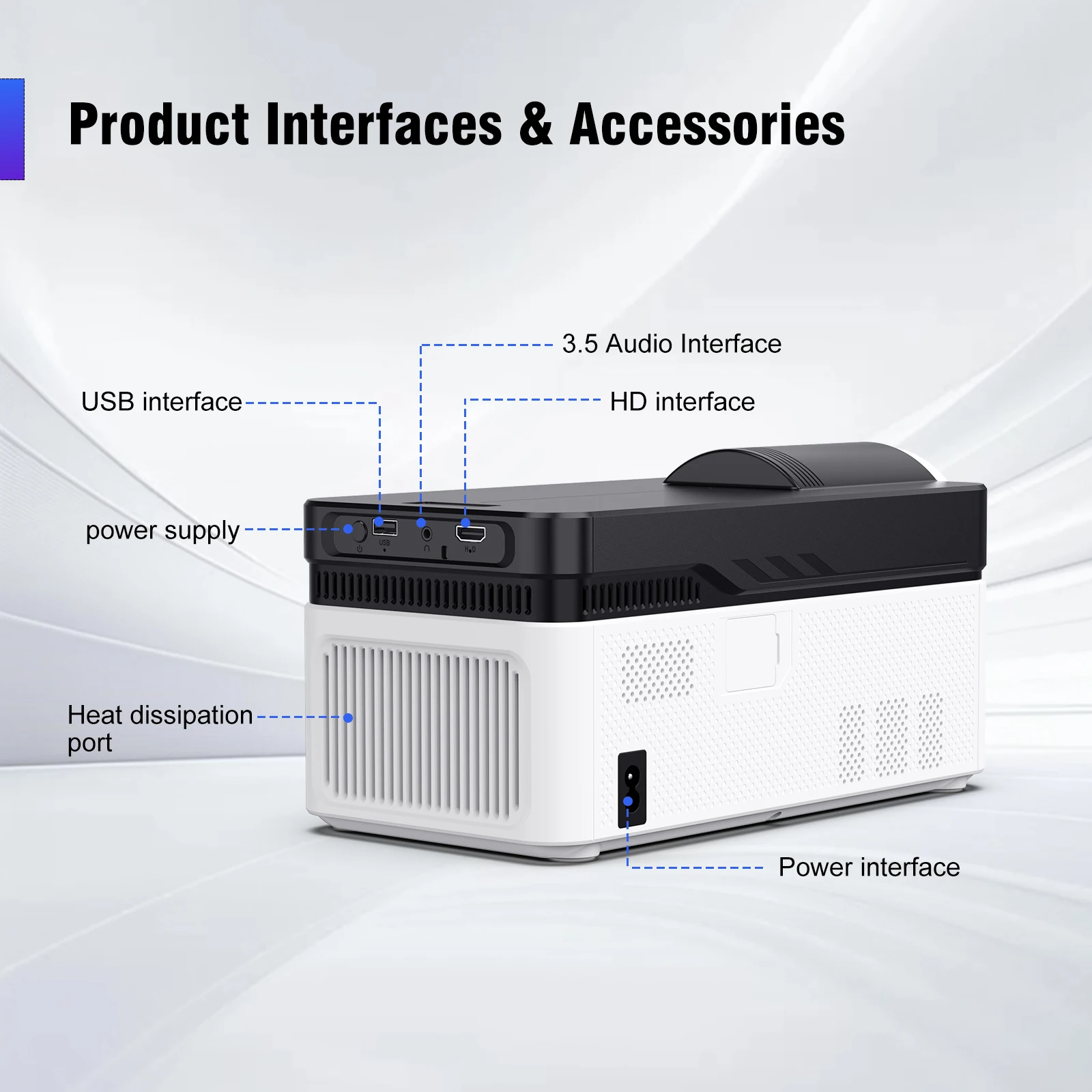 Magcubic 900 Lumens 1080P Ultra Short Throw Home Theater Projector