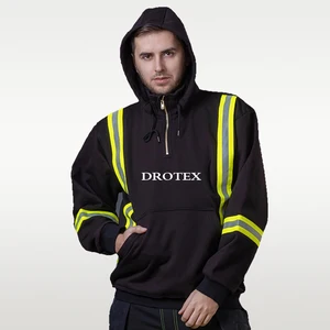 High Quality Technician Electrical Work Clothes Anti Fire Long Sleeve Safety Wear Red Safety Hoodie
