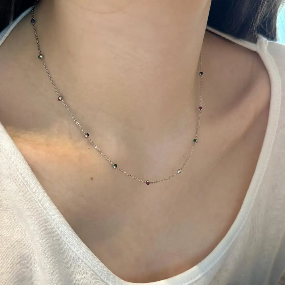 KAKODIY fashion 18K gold plated luxury elegant fashion 925 sterling silver simple bead chain Jewelry for Women necklace detail 7