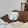 Bol à matcha cerise ligne bleue