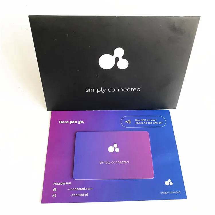 Custom Envelope Packing Social Media Sharing Sublimation Nfc and Smart Card