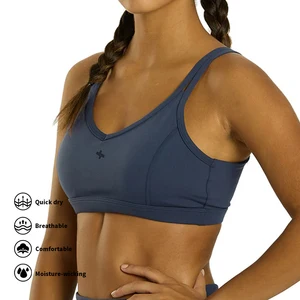 OEM Customizable Plus Size High Support XS Sports Bra Eco-Friendly Breathable Lightweight Yoga Wear Reversible Print Pattern