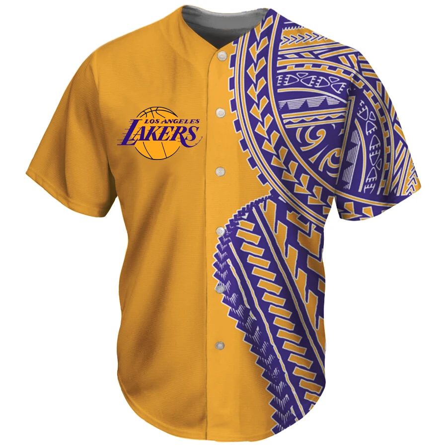 Wholesale Retro Style Polynesian Samoa Traditional Tribal Basketball Logo  Print Mans Fashion Jersey Custom Mans Soft Plus Size Jersey From  m.