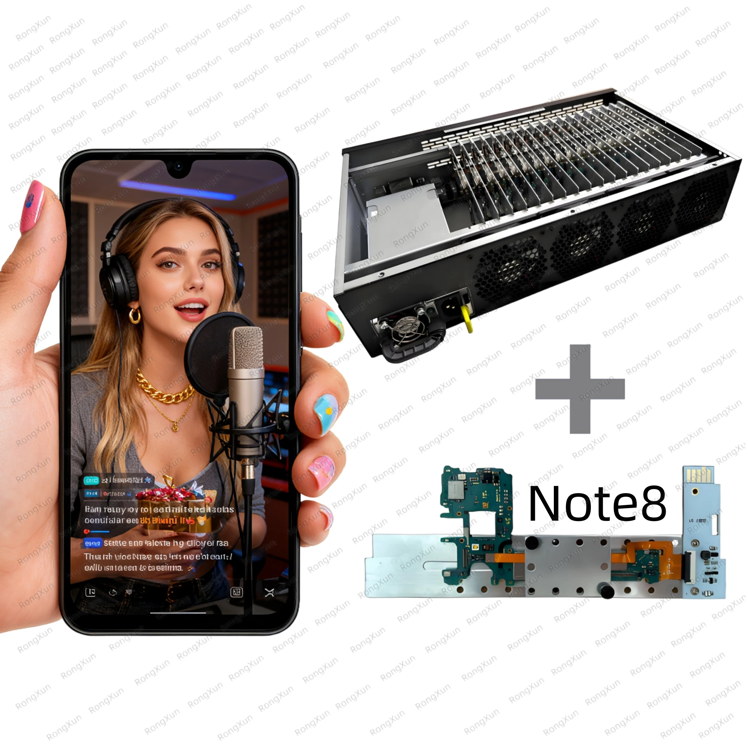 BOX PHONE FARM: 20 PCS Mobile Phone Motherboards Integrated Into