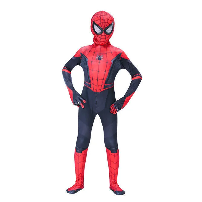 Kids Spider Man Cosplay Costume Zentai Spiderman Superhero Bodysuit ...