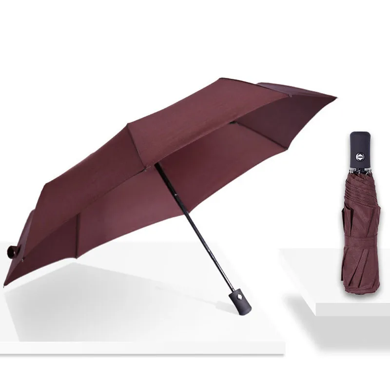 auto paragua compact umbrella small size windproof fiberglass customized logo print for travel