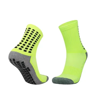 Men Wholesale Fashion Anti Slip Custom Logo Socks Athletic Football Crew Grip Compression Socks Sports Soccer Socks