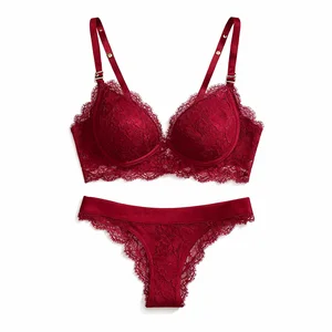 Top Hot Sexy Underwear with Ornate Floral Lace Overlay Premium Gold Metallic Adjusters Women Lingerie for Lady Sexy Panties