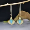 Gold, turquoise orchid