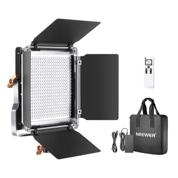 Neewer Advanced 2.4G 480 LED Video Light, Dimmable Bi-Color LED Panel with LCD Screen and 2.4G Wireless Remote for Photography