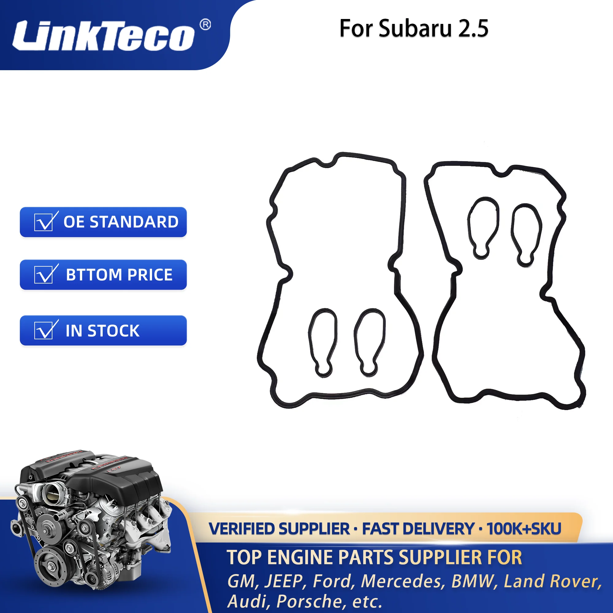 Valve Rocker Cover Gasket Kit Fit for Subaru Impreza WRX STi XT GT EJ255 Turbo 13270AA190 13272AA140