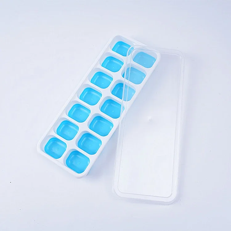 1pcs, Ice Cube Trays, 14 Ice Cubes Trays With Lids With Spill Proof  Removable Lids For Cocktails, Freezers, Stackable Ice Trays