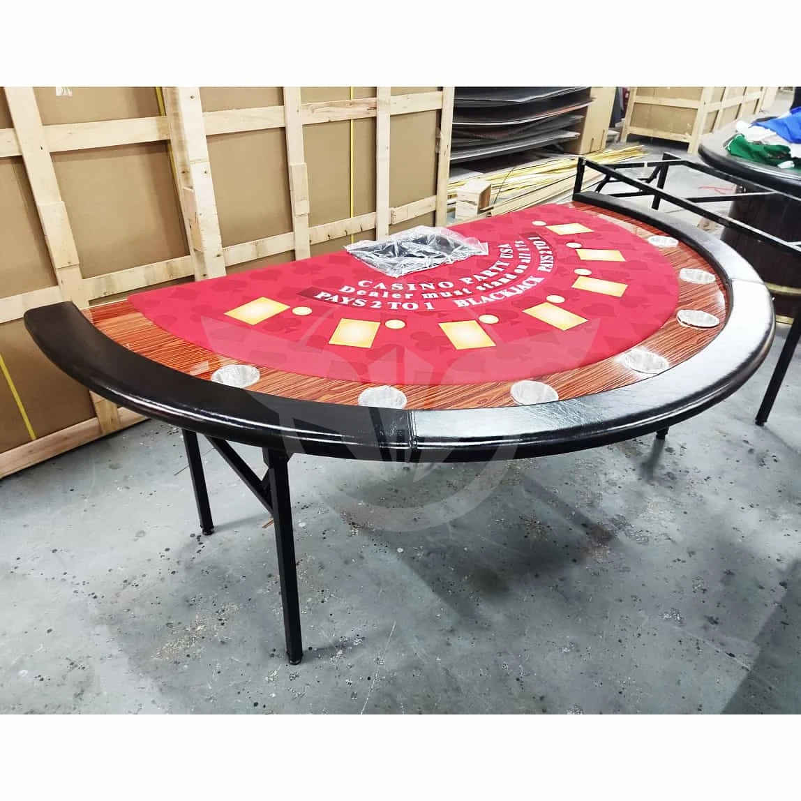 Foldable Waterproof Blackjack Poker Table with Steel Cup OEM