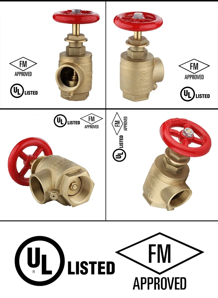 FM UL Angle Hose Valve With Hydrolator factory