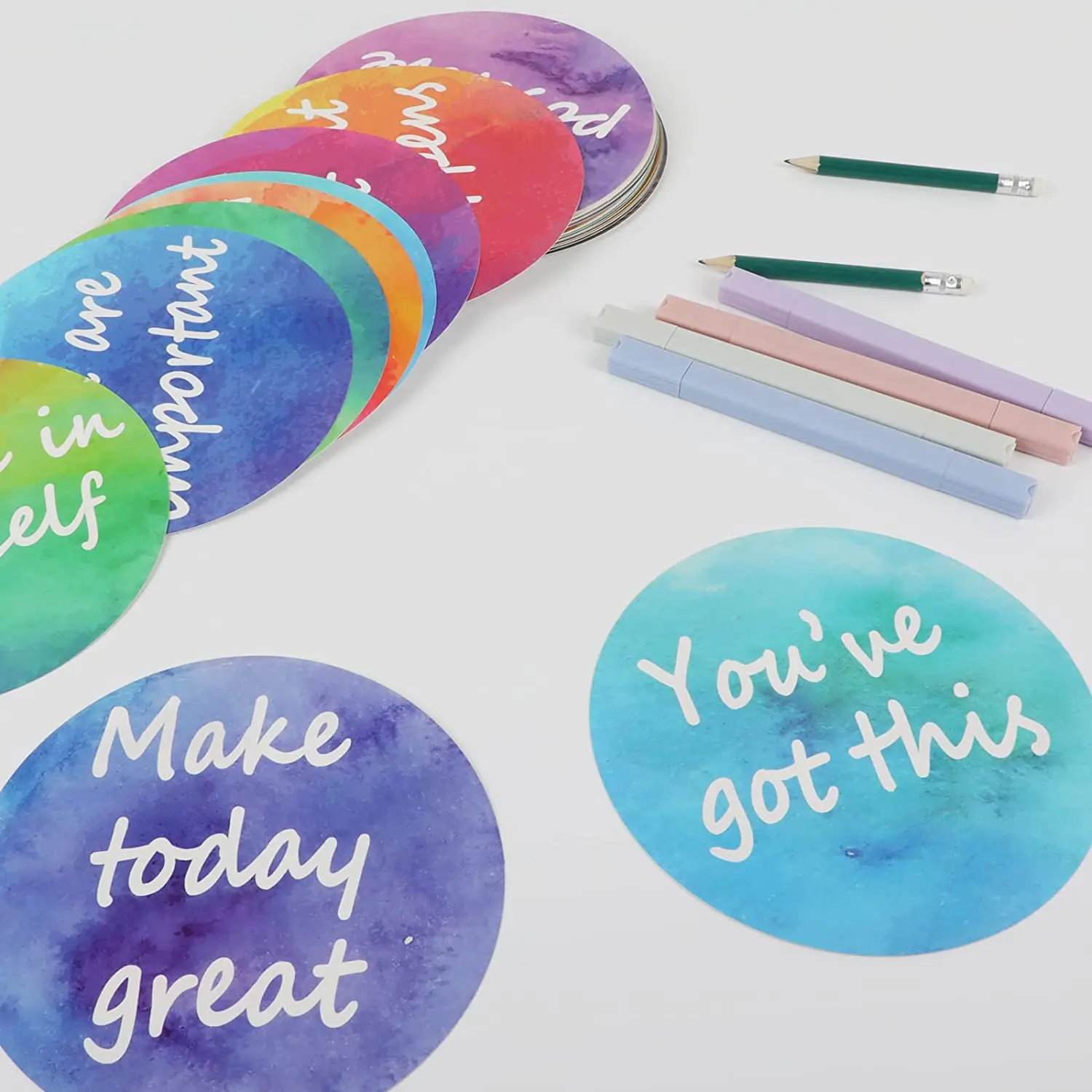 Positive Sayings Accents Watercolor Motivational Classroom Cutouts ...