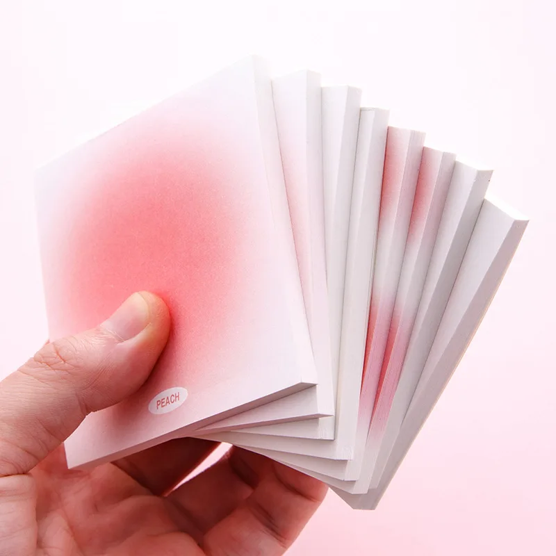 Peach Halo Creative Sticky Message Note Stickers 50 Sheets Loose Leaf Memo Pad Notepad