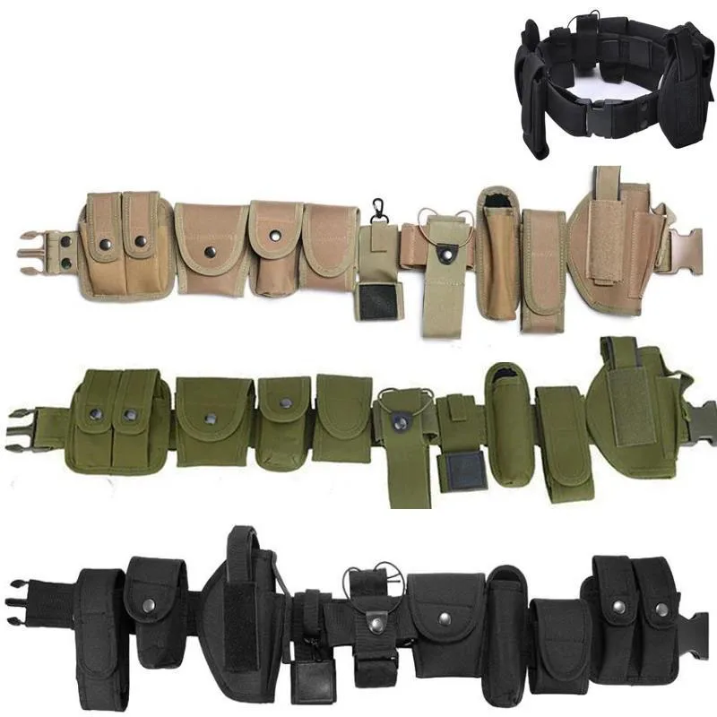 Wholesale Fashionable Training Tactical Belt Multifunctional Adjustable Tactical Duty Belt Duty Utility Belts with Pouch Holster