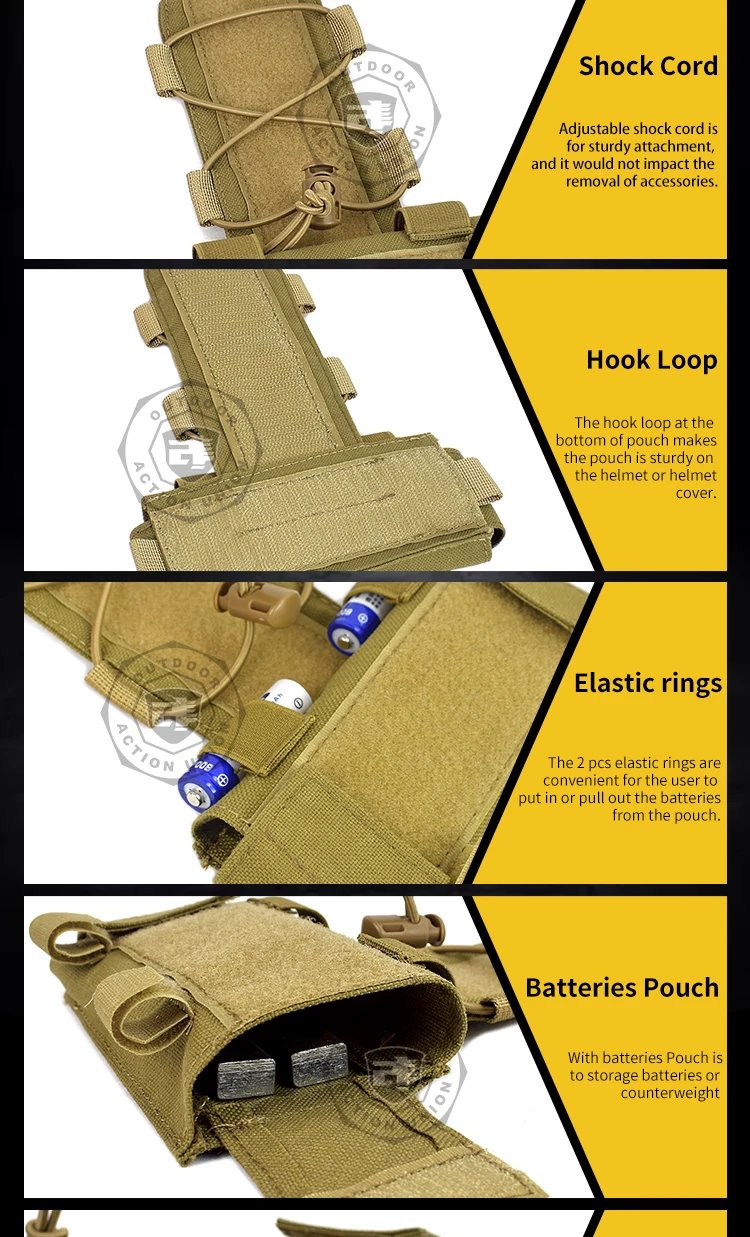 Actionunion Tactical Helmet Battery Bag Counterweight Pouch Helmet