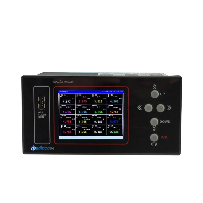 Mpr500s0.2 Industrial Universal Digital 12 Multi Channels Paperless Pressure And Temperature