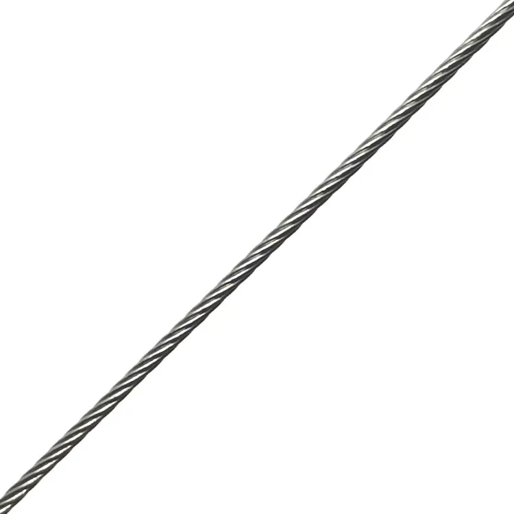 AiSi 316 Stainless Steel Corrosion Resistant 1X7 Wire Rope 0.3 mm for Mechanical Fitness Equipment