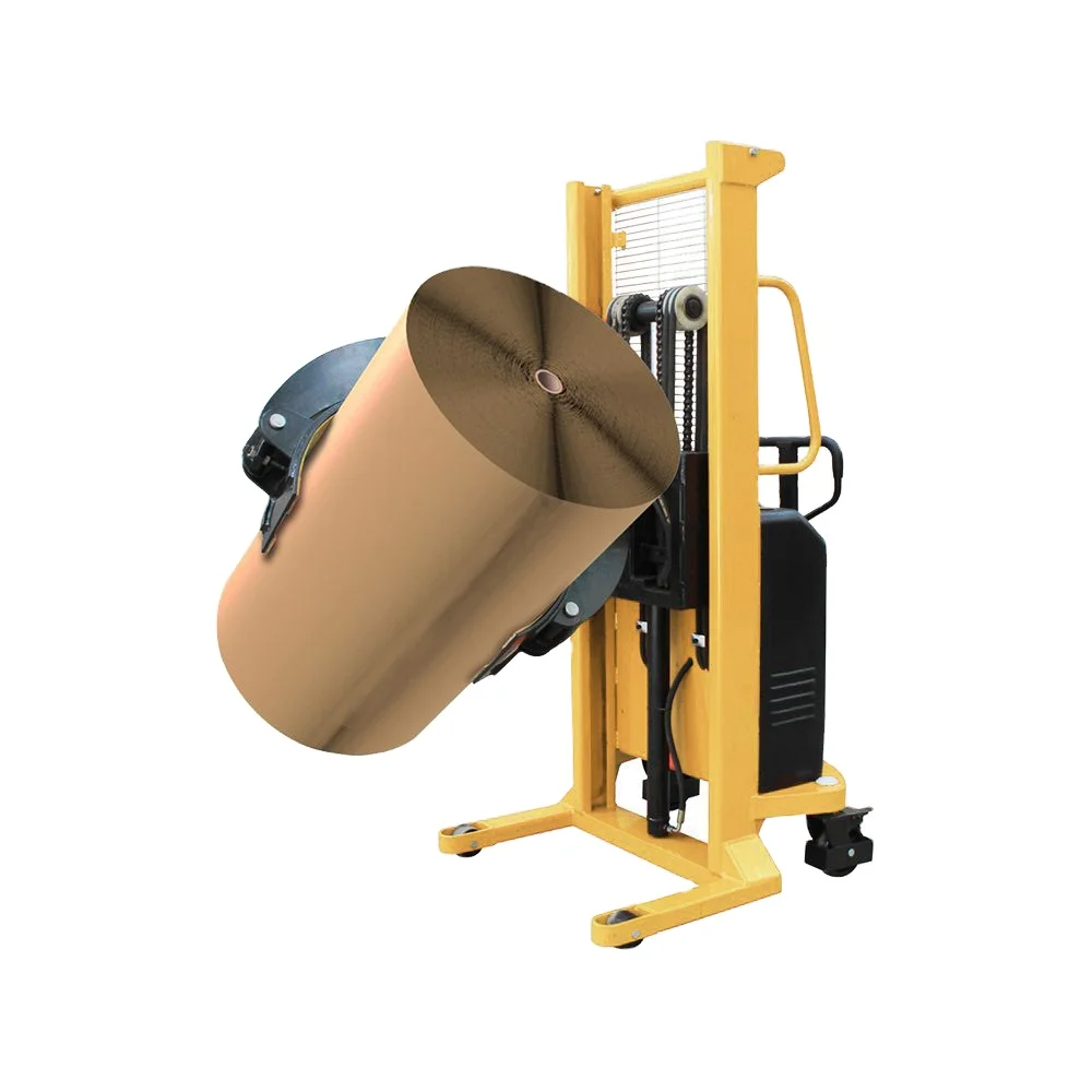 Semielectric film reel warehouse handling equipment roll lifter