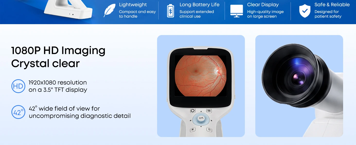 Auto Eye Handheld Fundus Camera Non-mydriatic Automated Retinal Imaging Fundus Camera HFC-1
